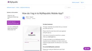 How do I log in to MyRepublic Mobile App? – MyRepublic Support