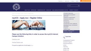 The American College of Greece | myACG – Apply now – Register ...
