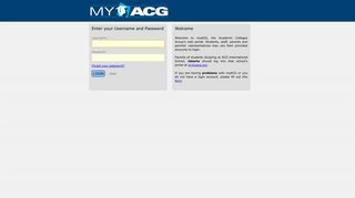 myACG CAS – Central Authentication Service