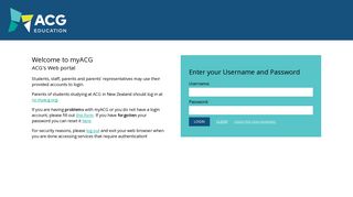 CAS – Central Authentication Service - myACG