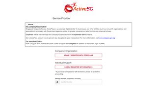 Registration :: Active SG - Service Provider
