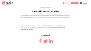 I would like access to Aidin - AidinAidin