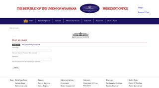 Log in - Myanmar President Office