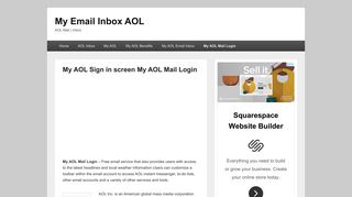 My AOL Sign in screen My AOL Mail Login – My Email Inbox AOL
