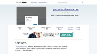Youlu.lululemon.com website. Login | youlu.