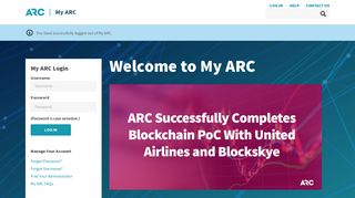 My ARC Login - Airlines Reporting Corporation