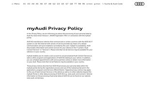 myAudi Privacy Policy > English > myAudi > Audi Deutschland