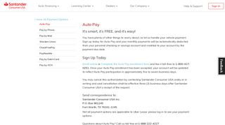 Auto-Pay – Santander Consumer USA