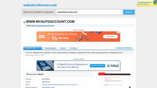 myautoaccount.com at Website Informer. Visit Myautoaccount.