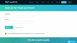 Sign in to your account - Sign in | Wealthify.com