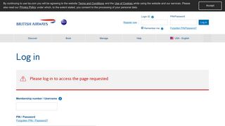 British Airways - Login