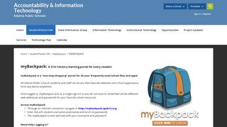 MyBackpack / MyBackpack - Atlanta Public Schools