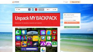 Unpack MY BACKPACK | Smore Newsletters