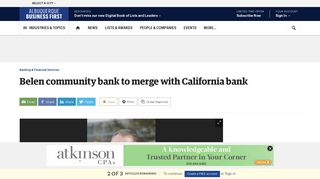 MyBank merge into United Business Bank - Albuquerque Business First