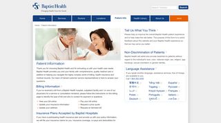 Patient Information | Baptist Health | Jacksonville, Florida