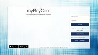 myBayCare - Login Page - BayCare Clinic