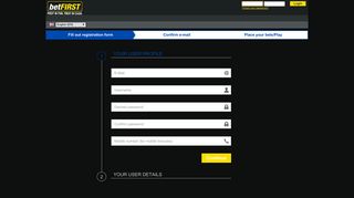 New User Registration: Form | mybet