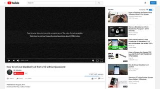 how to remove blackberry id from z10 without password - YouTube