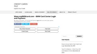 Www.myBMWcard.com ~ BMW Card Center Login and Payment ...