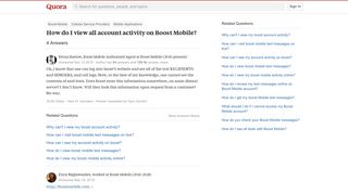 How do I view all account activity on Boost Mobile? - Quora