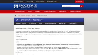 Brookdale Email - Office 365 - Office of Information TechnologyOffice ...
