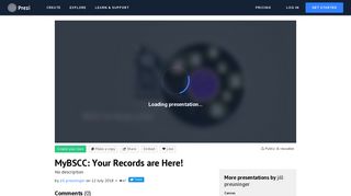 MyBSCC: Your Records are Here! by jill preuninger on Prezi