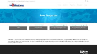 Short Term Management Programs | MiniMBA - myBskool