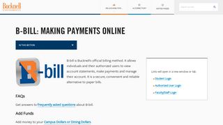 B-bill || Finance Office | Bucknell University