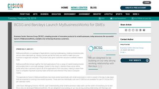 BCSG and Barclays Launch MyBusinessWorks for SMEs