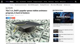 MyCAA, DoD's popular spouse tuition assistance ... - Military Times