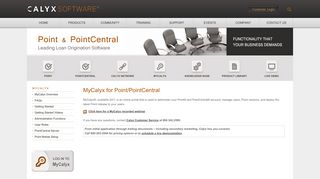 MyCalyx for Point/PointCentral - Mortgage Software for Bankers and ...