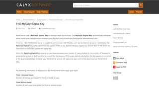 3103 MyCalyx Digital Key (0818) - Calyx Software Knowledgebase
