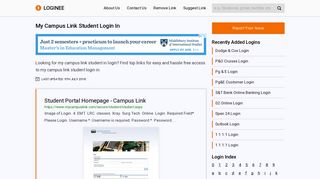 My Campus Link Student Login In