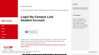 Login My Campus Link Student Account | RSE ITALIA
