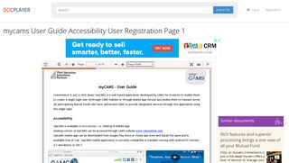 mycams User Guide Accessibility User Registration Page 1 - PDF