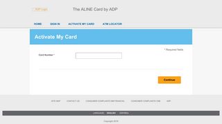 The ALINE Card by ADP - Activate My Card