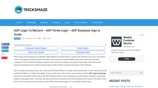 ADP Login To MyCard - ADP Portal Login – ADP Employee Sign in ...