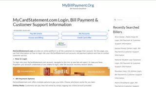 MyCardStatement.com Login, Bill Payment & Customer Support ...
