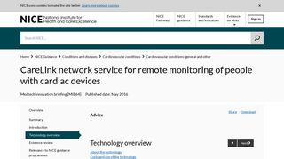 CareLink network service for remote monitoring of people with cardiac ...