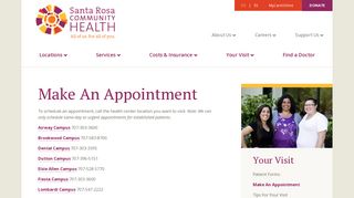 | Make An Appointment - Santa Rosa Community Health Centers