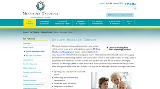 Secure Message Center - Minnesota Oncology