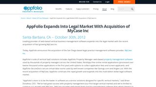 AppFolio Expands Into Legal Market With Acquisition of MyCase Inc