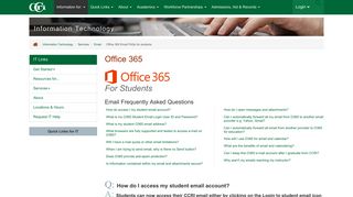 Office 365 Email FAQs for students – Community College of Rhode ...