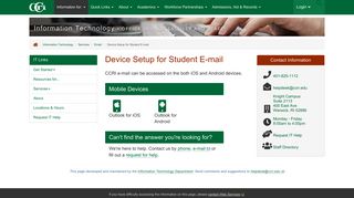 Information Technology - Device Setup for Student E-mail ...