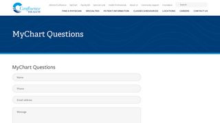MyChart Questions | Confluence Health