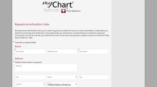 MyChart - Choose a Signup Method