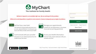 MyChart - Login Page