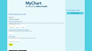 MyChart - Signup Page