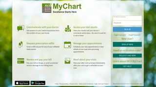 NCH MyChart - Login Page