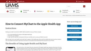 UAMS MyChart and Health Records on iPhone | UAMSHealth